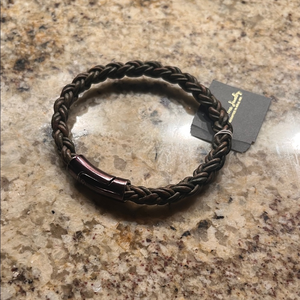 NWT handmade woven leather braclet